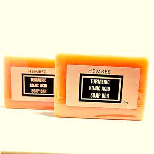 Kojic acid soap. Turmeric kojic acid soap. Hembes skincare. Soap to clear skin. Soap for sensitive skin. Dark spot corrector. turmeric soap