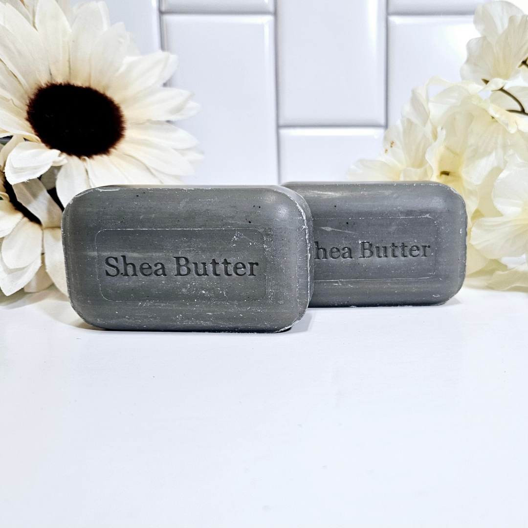 Shea butter. Shea butter soap. Black soap. African black soap. Black soap for clearing skin. Acne treatment. Skincare routine. Glowing skin. 