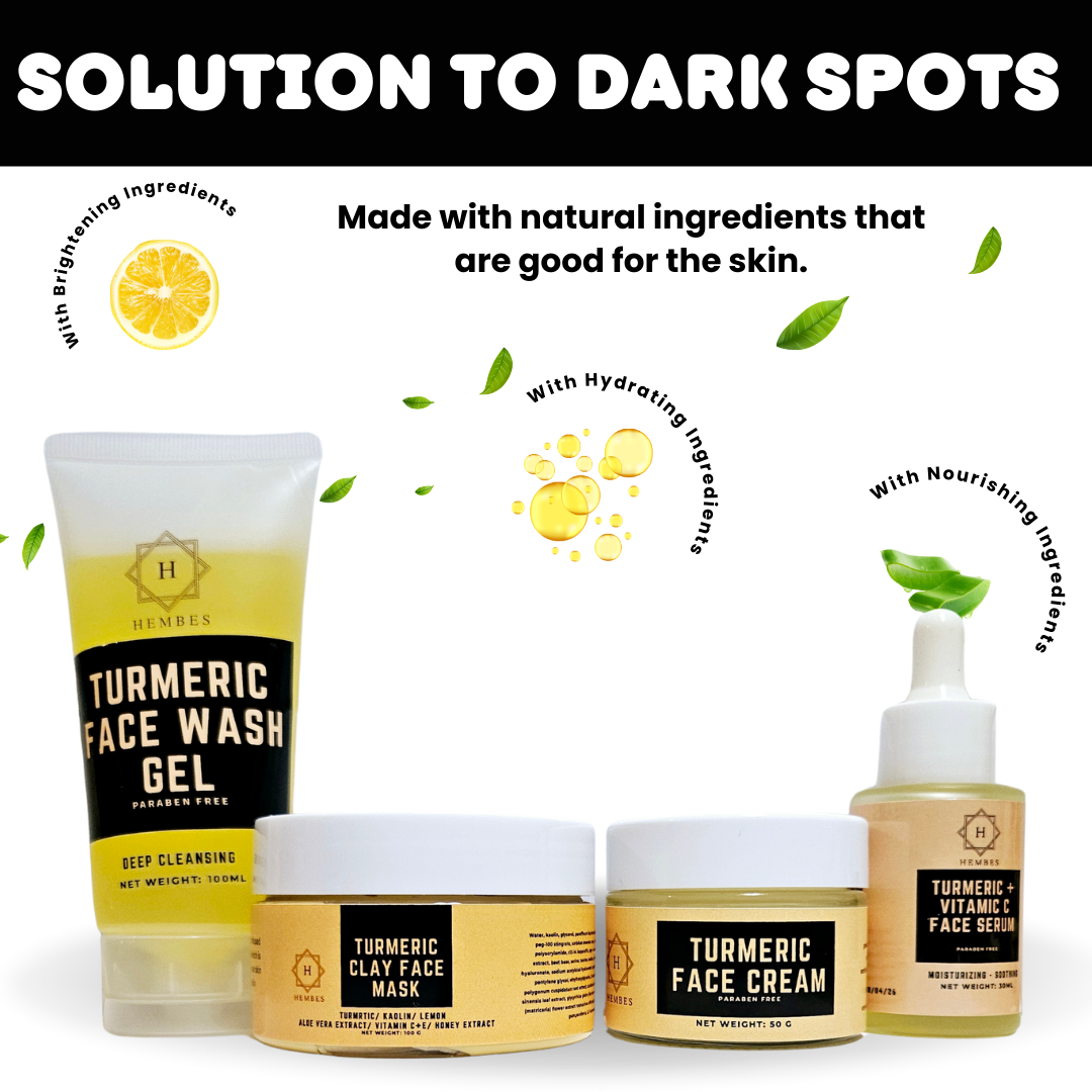 Banish Dark Spots, Reveal Brighter Skin. Clear Skin, Naturally Spot-Free.Smooth Away the Years with Nature’s Best.Glow from Within, Every Day. Glow Naturally with the Power of Turmeric