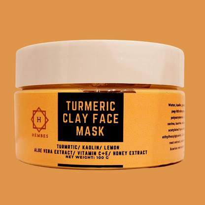 Hembes turmeric skincare products. How to clear skin. Turmeric Skincare. Turmeric clay face mask. Turmeric soap. Turmeric mask. Natural skincare products. How to treat acne. How to get rid of dark spots. Dark spots. Acne spots. Pimples. Skincare routine